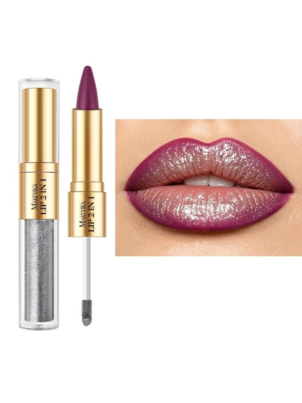 Women's LGA05 2-in-1 Long Lasting Ombre Lips Double-Ended Matte Liquid Lipstick